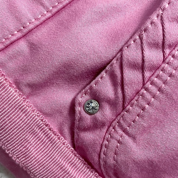 White House Black Market Straight Crop Leg Pants Women’s 4 Pink Denim - Picture 3 of 10